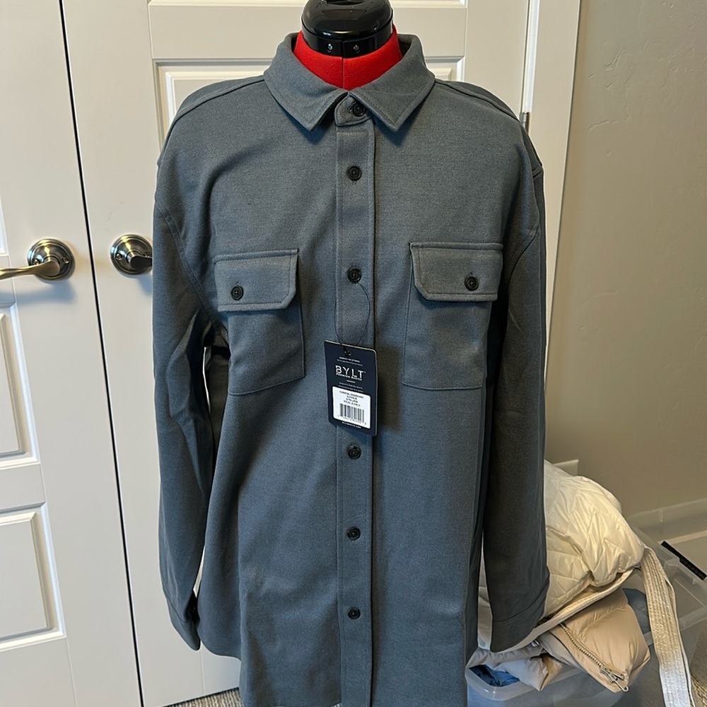 BYLT Men’s Coastal Overshirt -Slate blue